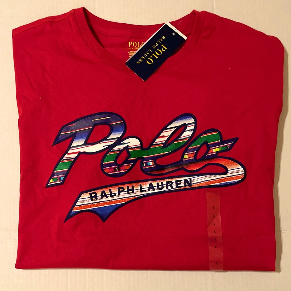 Nwt Polo Ralph Lauren Red Script 2021 Tee